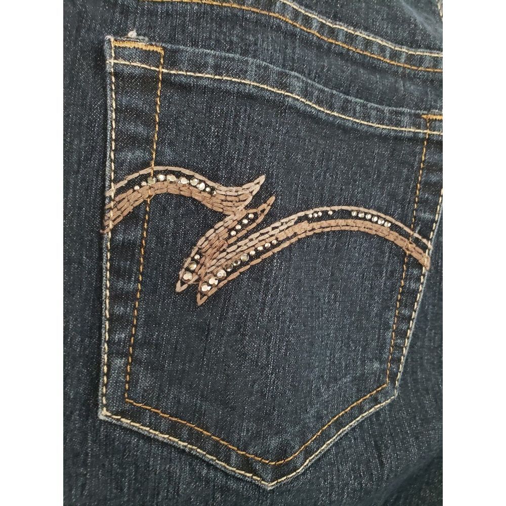 Vtg Gloria Vanderbilt Amanda Jeans Sz 6‎ Average Highwaist Blue Faux Rhinestones - Picture 4 of 10